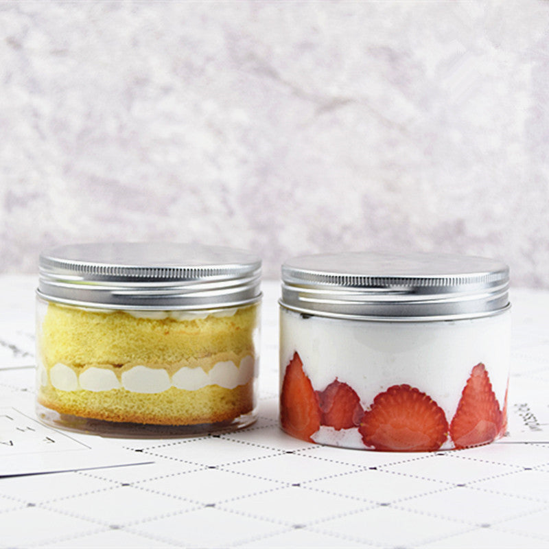 Barattolo Plastica Trasparente con Coperchio