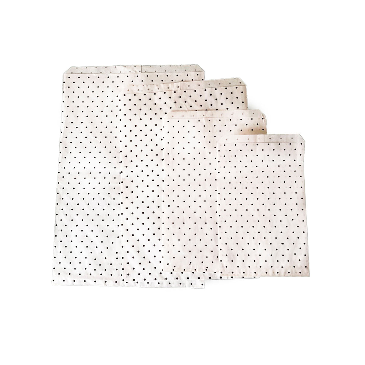 Sacchetto Carta Kraft Bianco Pois senza soffietto