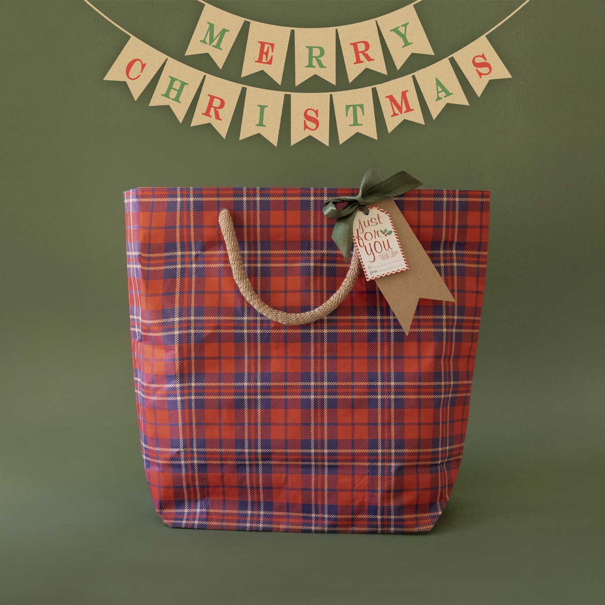 Shopper Carta Linea Cemento Tartan