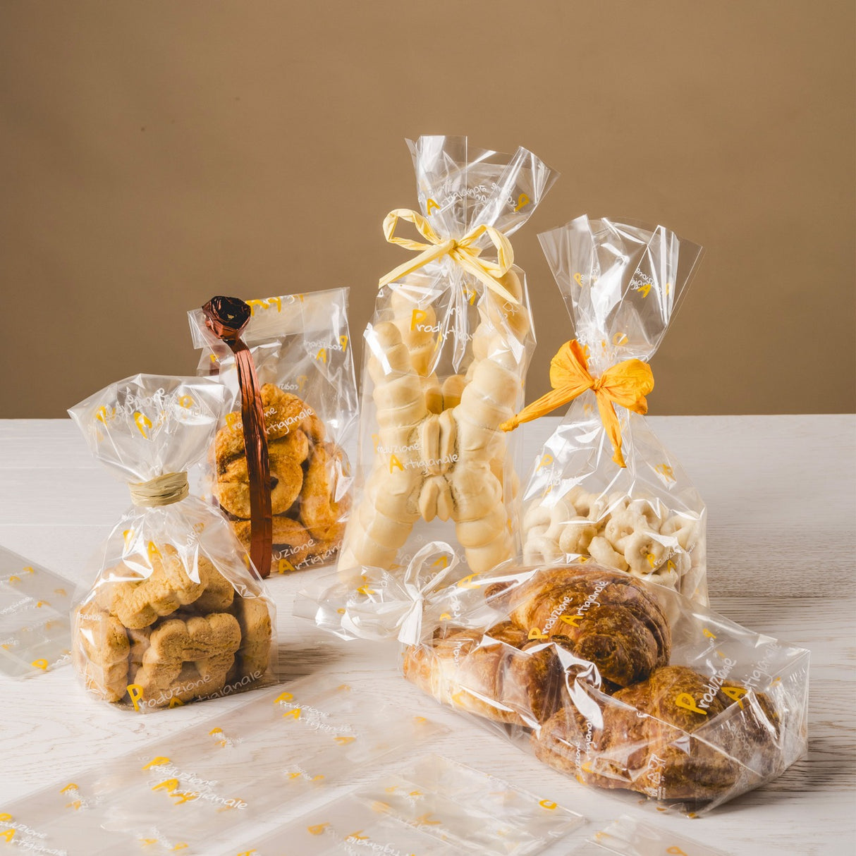 Sacchetti Trasparenti Fondo Quadro Produzione Artigianale