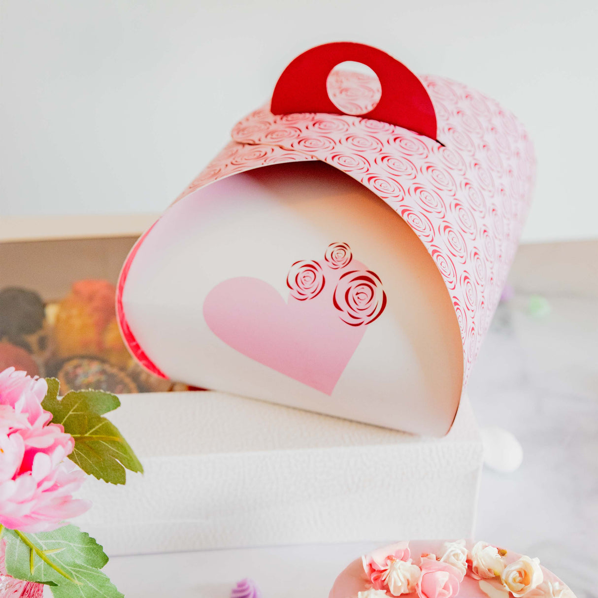 Scatola Monoporzione Petalo Cuore e Rose