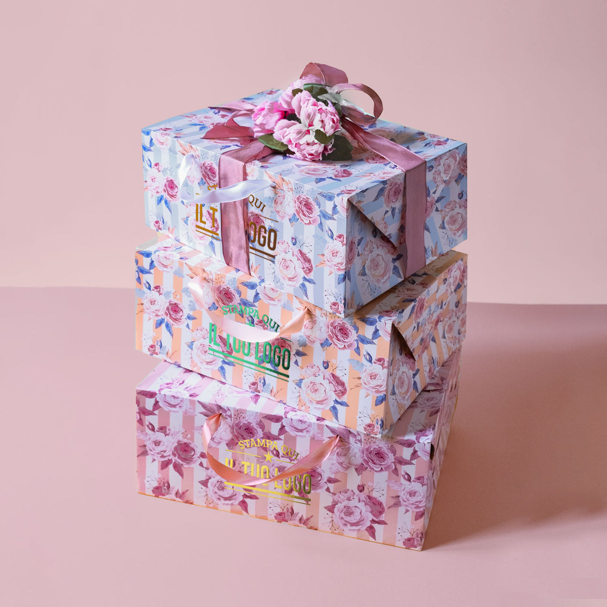 Bag Box Personalizzata Rose Shabby Chic