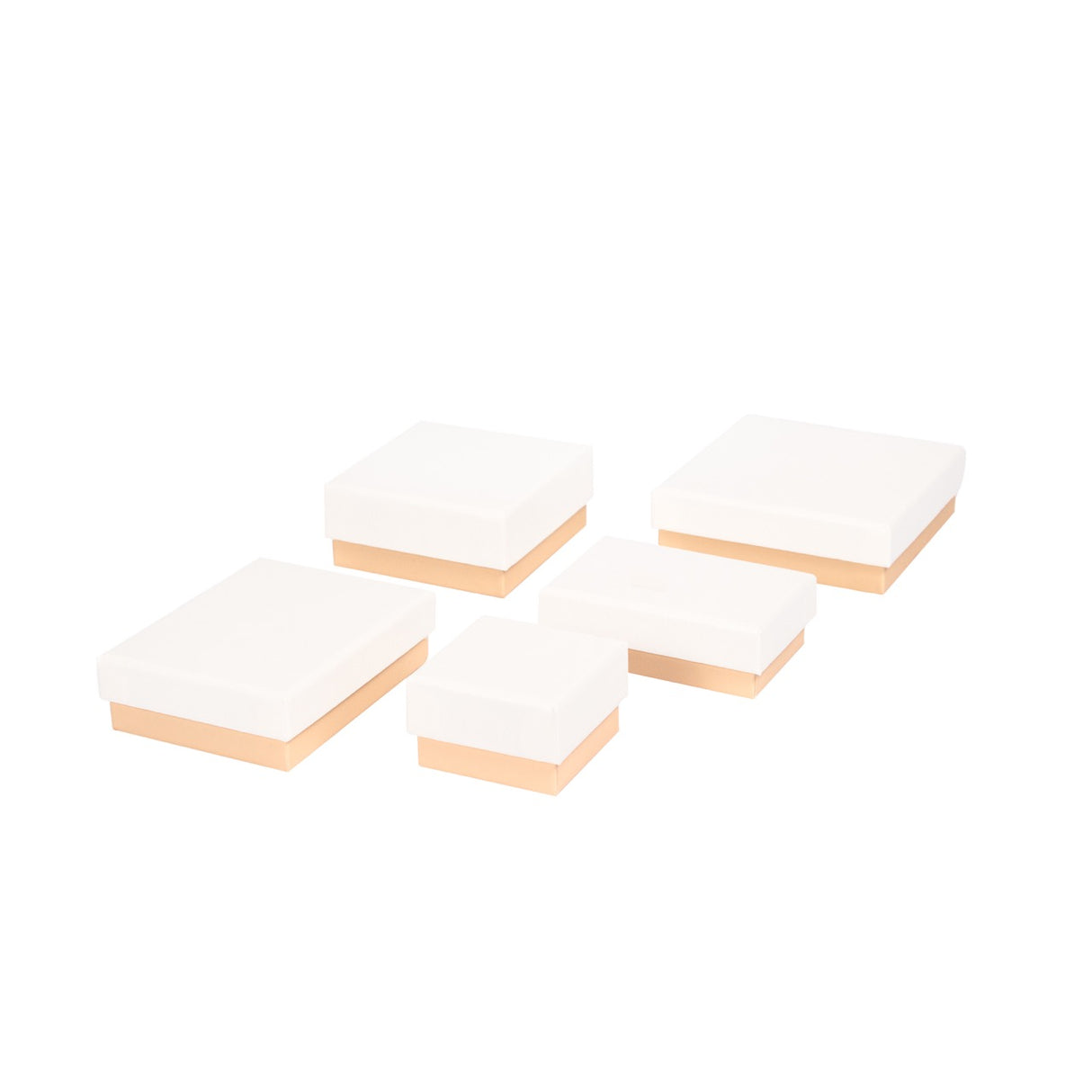 Astuccio Gioielleria Bicolor Avorio Rosa Cipria