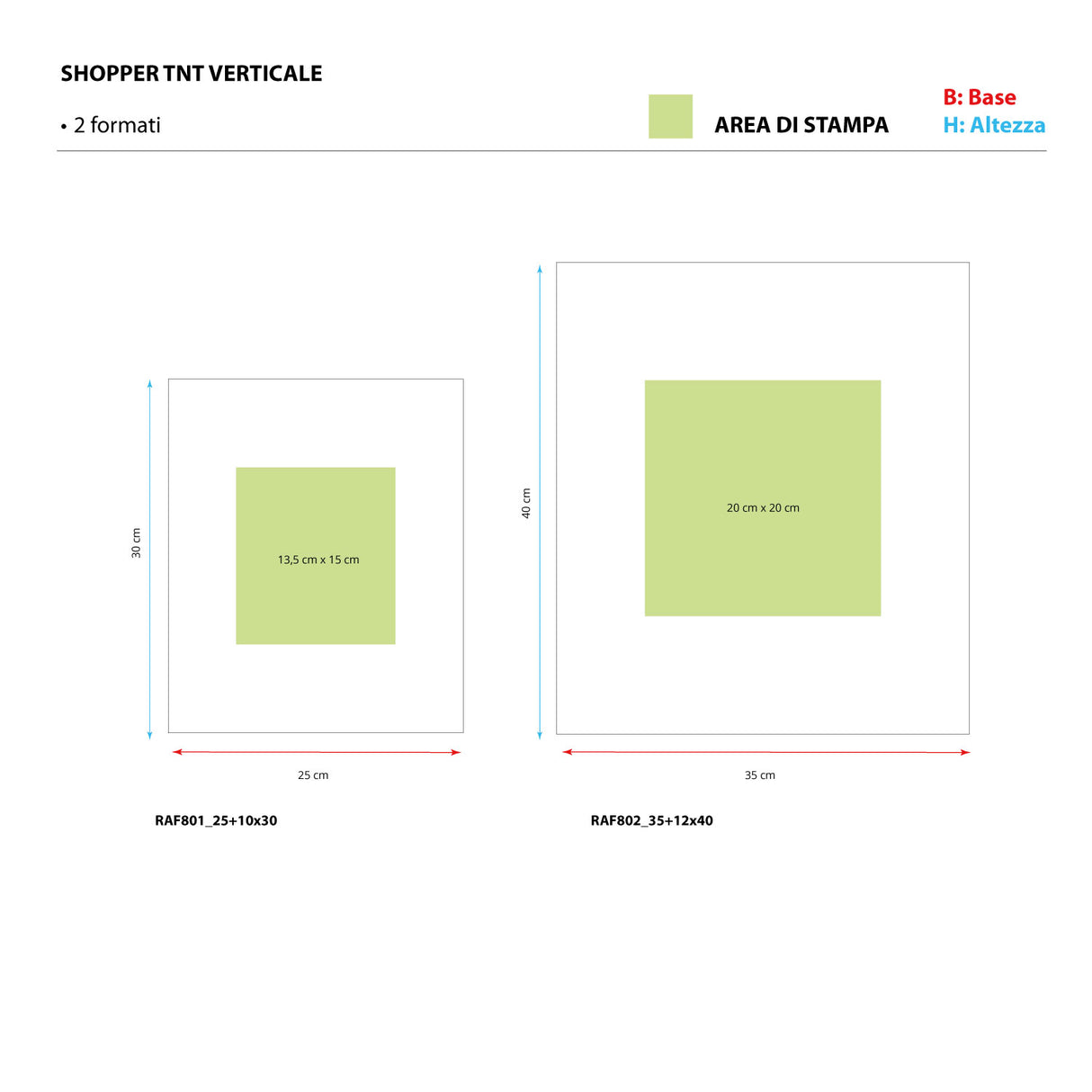 Shopper TNT Verticali Personalizzate 2 Lati