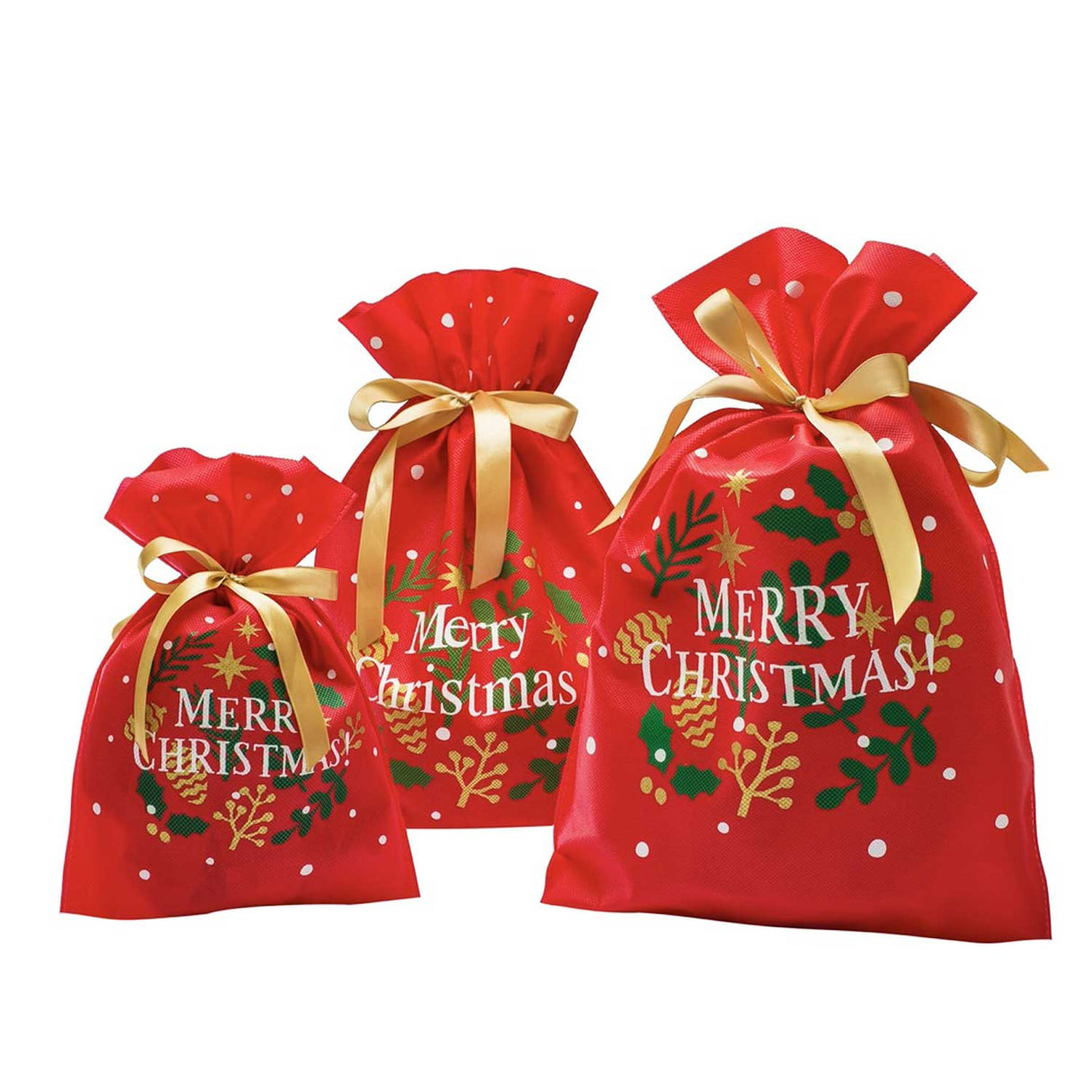 Sacchetti TNT con Stampa Merry Chirstmas
