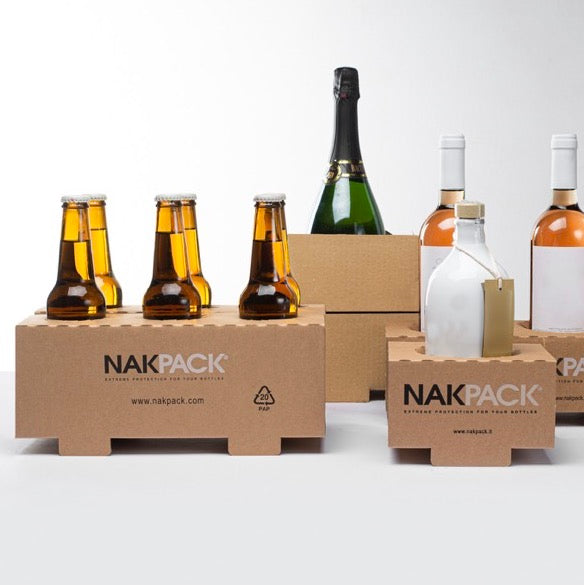 Scatola Nakpack® Spedizione Bottiglie Mini Avana
