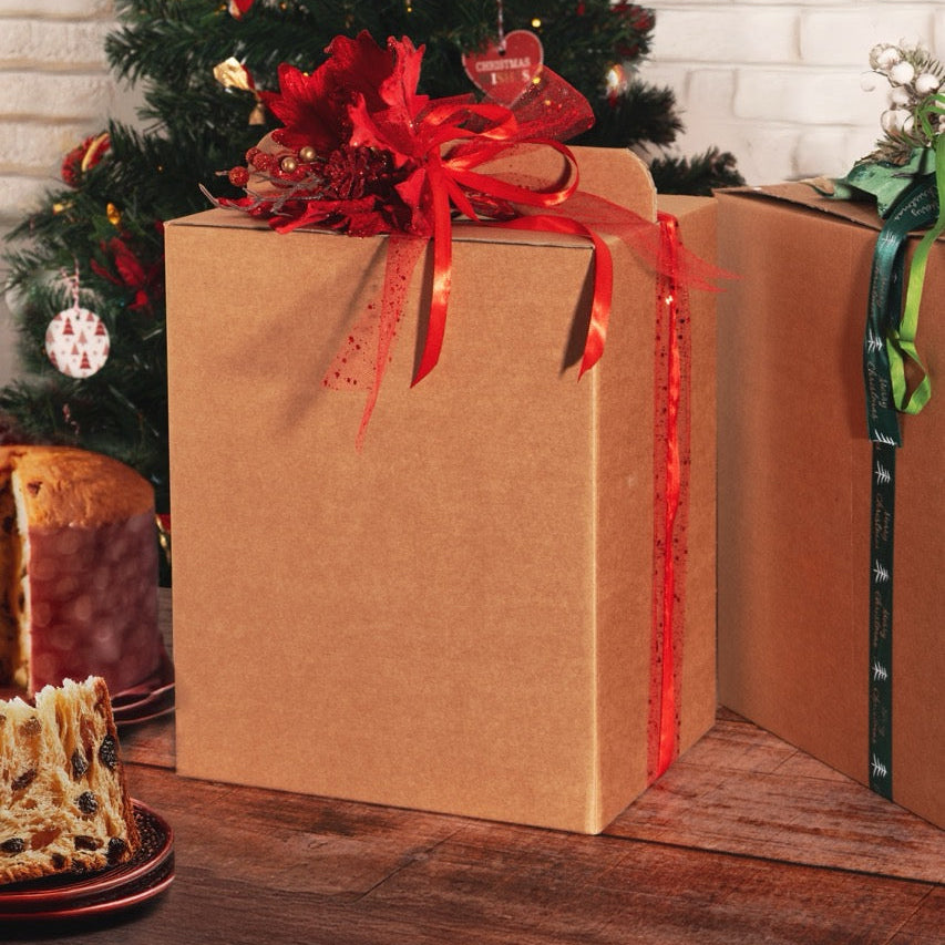 Scatole Cartone Manigliate per Confezioni Regalo Avana