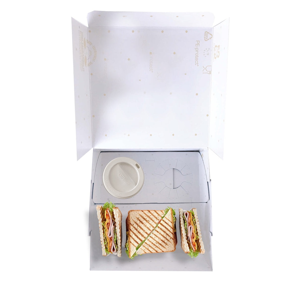 Scatola per Alimenti quadrata kraft Avana