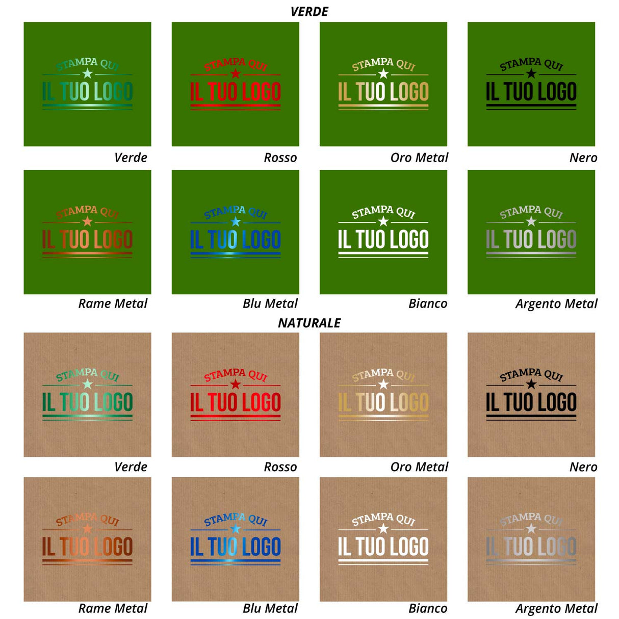 Etichette Quadrate Personalizzate