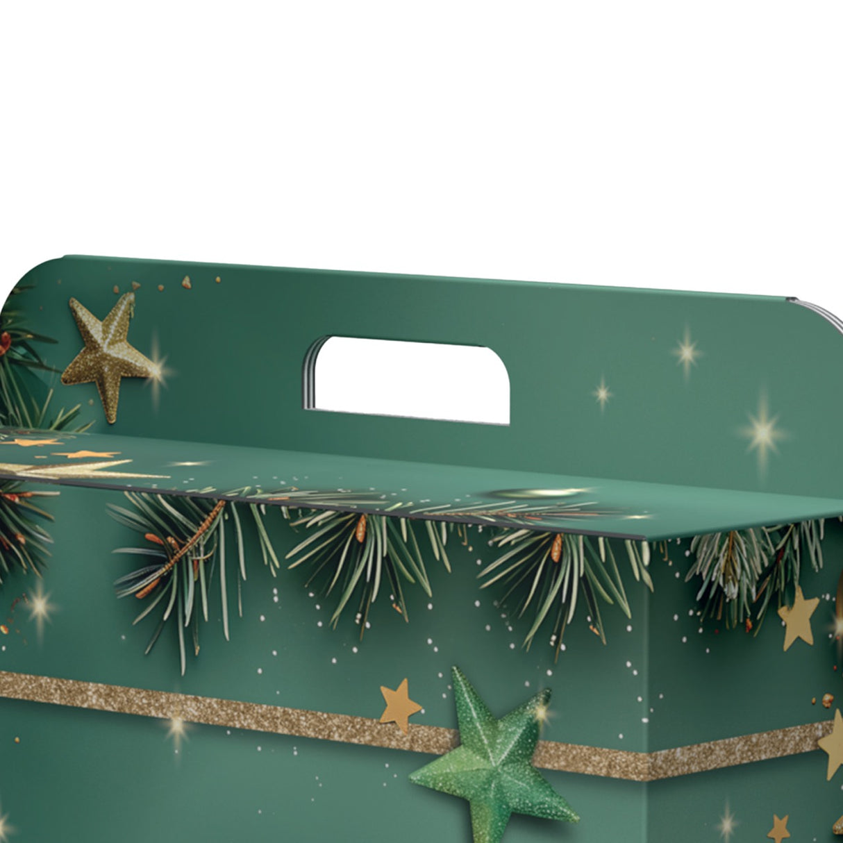 Scatole Natalizie Manigliate Christmas Coming Decori Oro