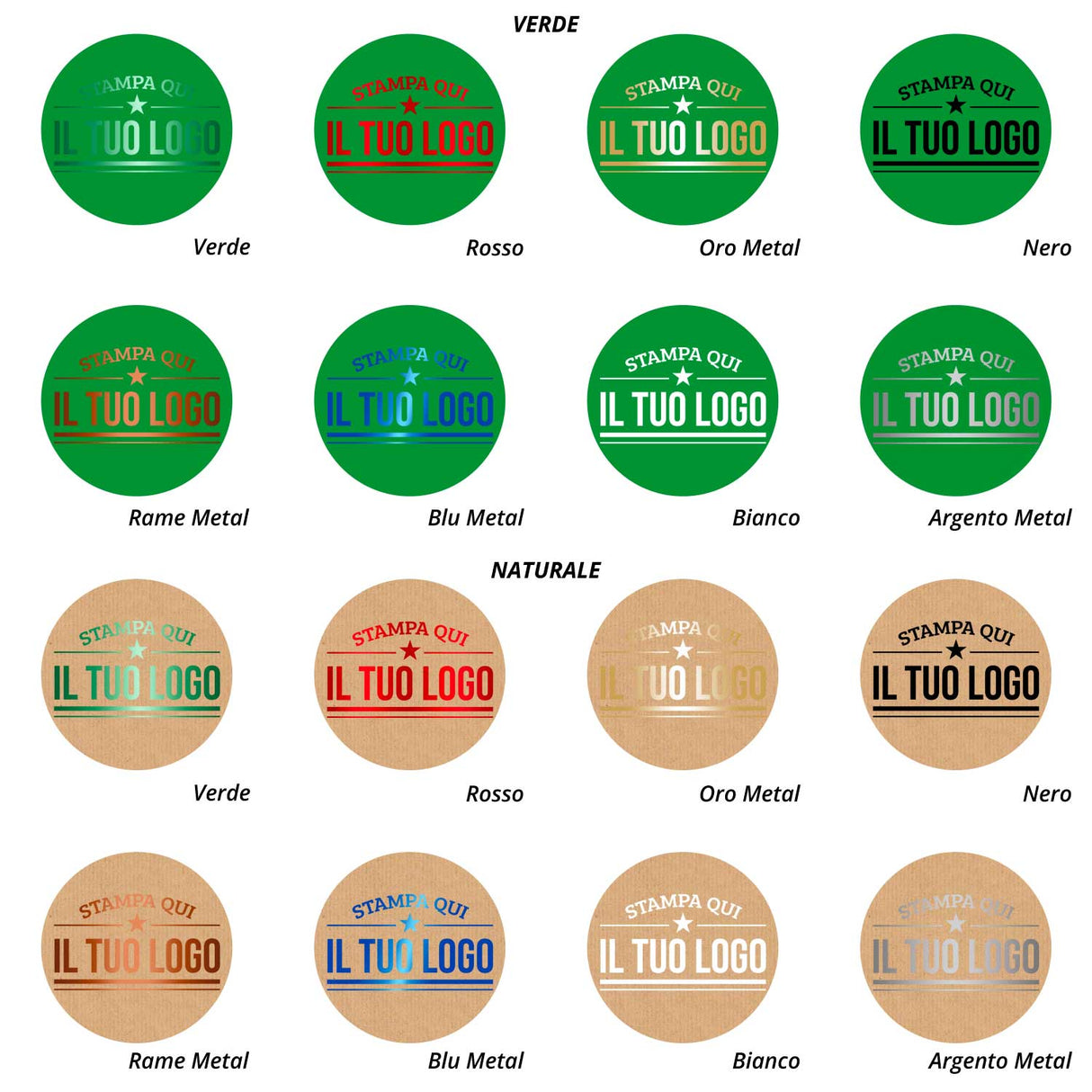 Etichette Tonde Personalizzate
