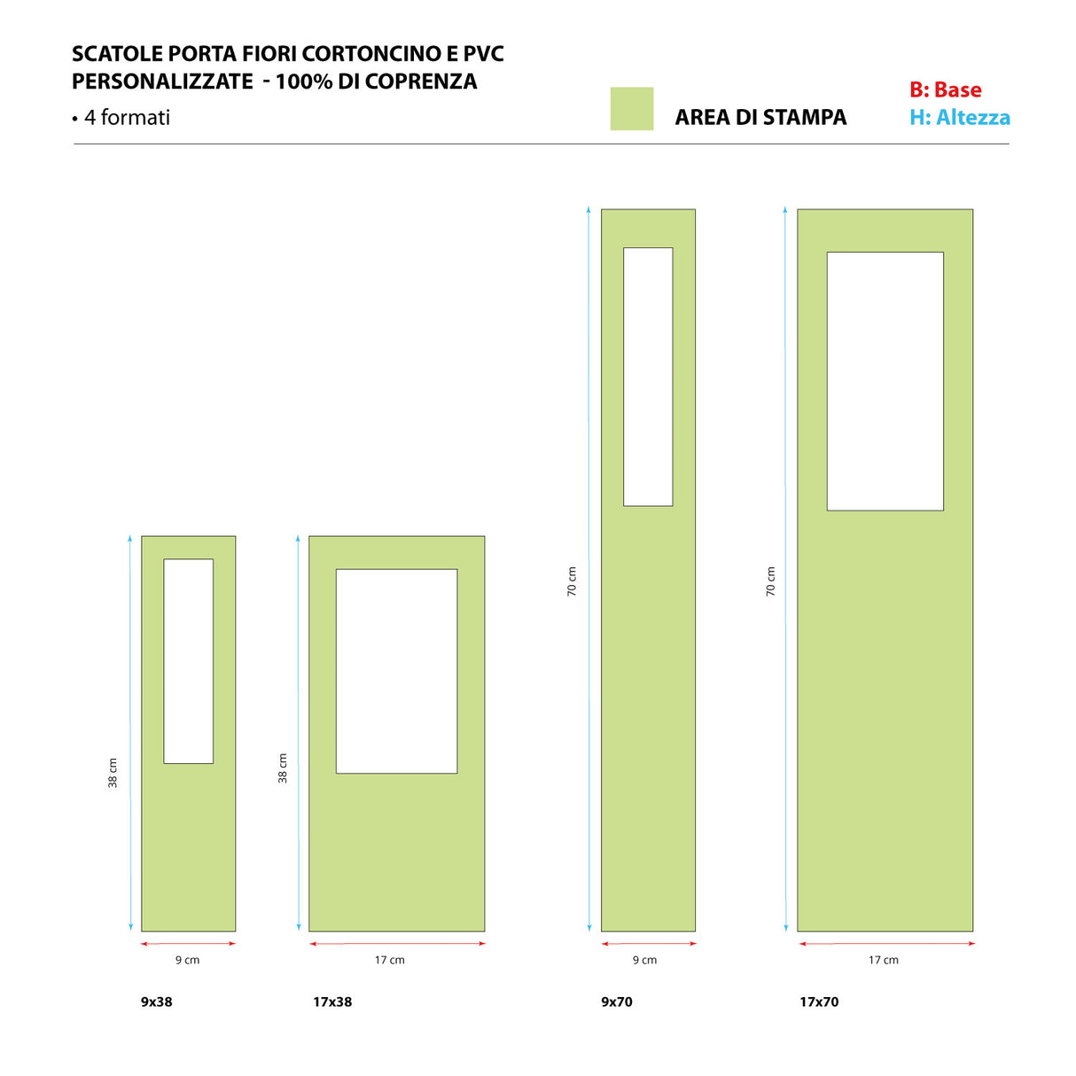 Scatole Porta Fiori Cortoncino e PVC Personalizzate