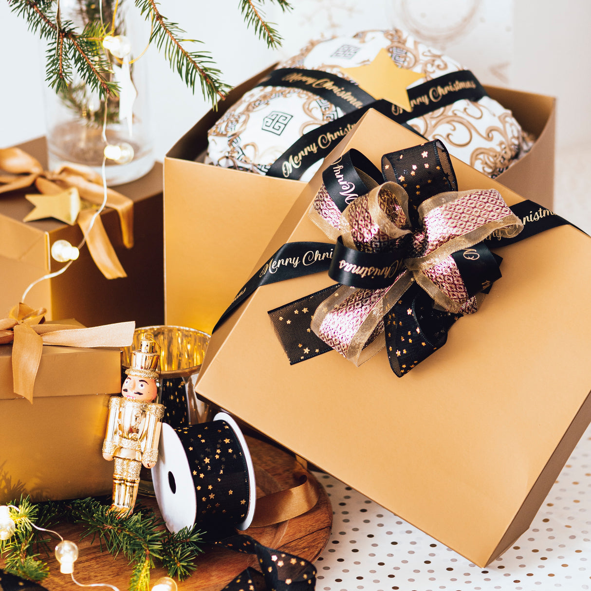 Scatole Regalo con Nastro Raso