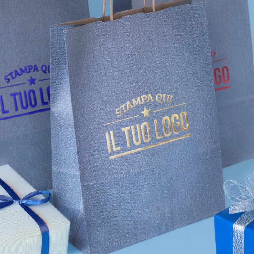 Shopper Carta Jeans Personalizzabile a Caldo