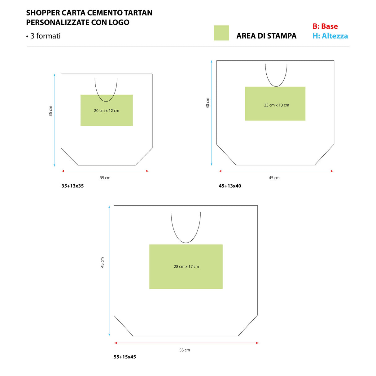 Shopper Carta Cemento Tartan Personalizzate con Logo