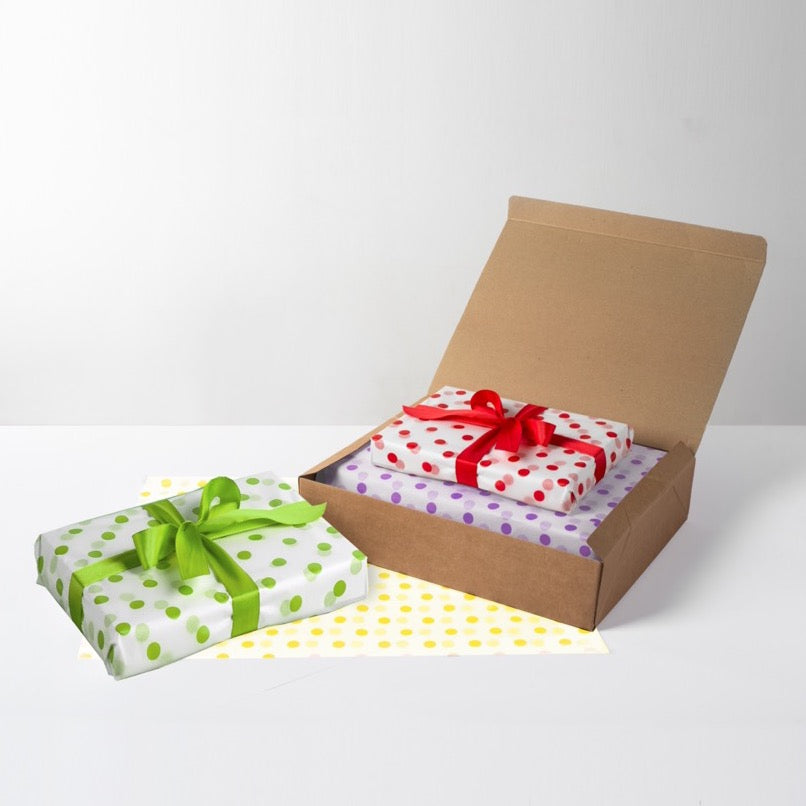 Carta Velina con Decori Pois