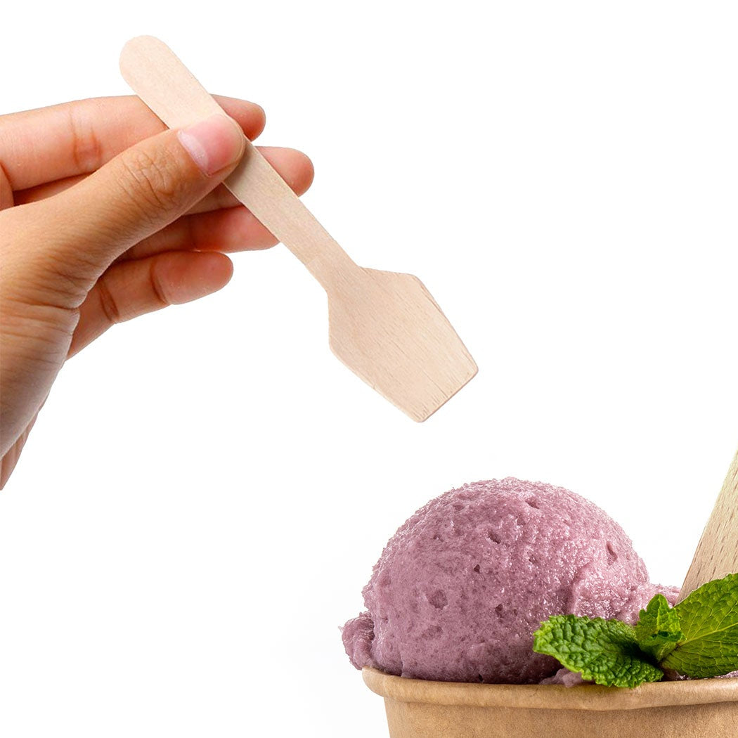 Cucchiaino da gelato in legno biodegradabile