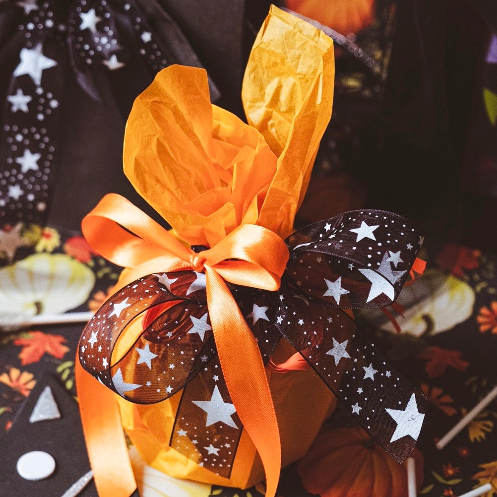 Nastro Organza con Stelle Oro