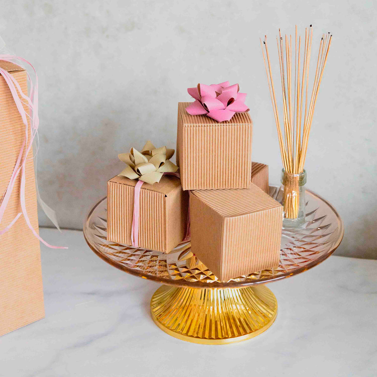 Scatola Onda Avana Quadrata pieghevole