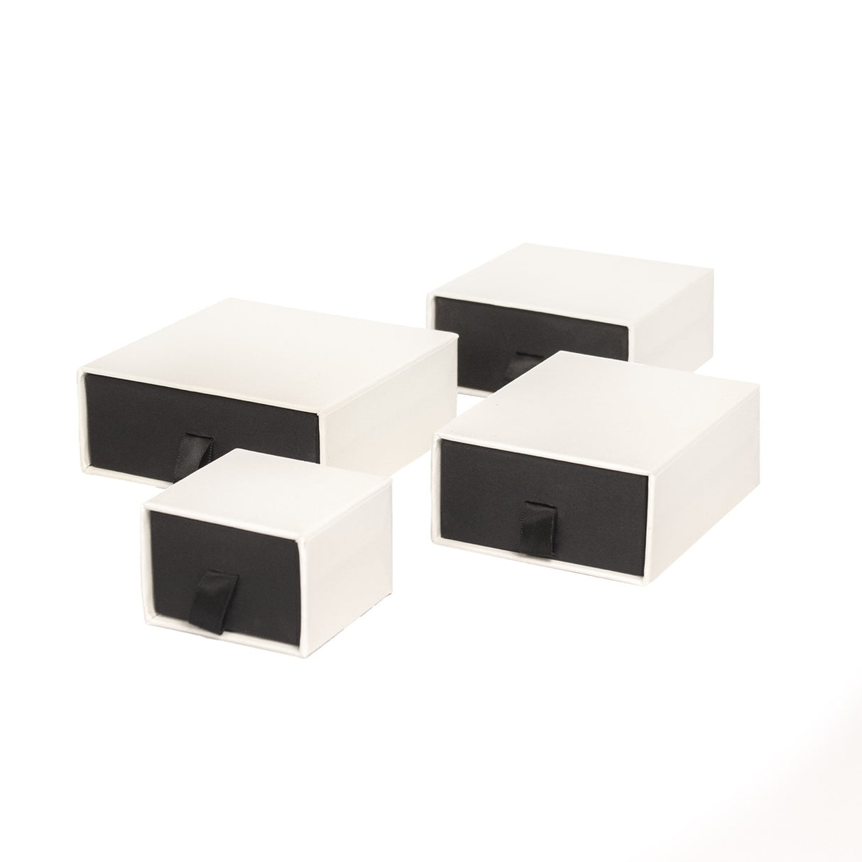 Astuccio Gioielleria Apertura Frontale Grigio e Nero