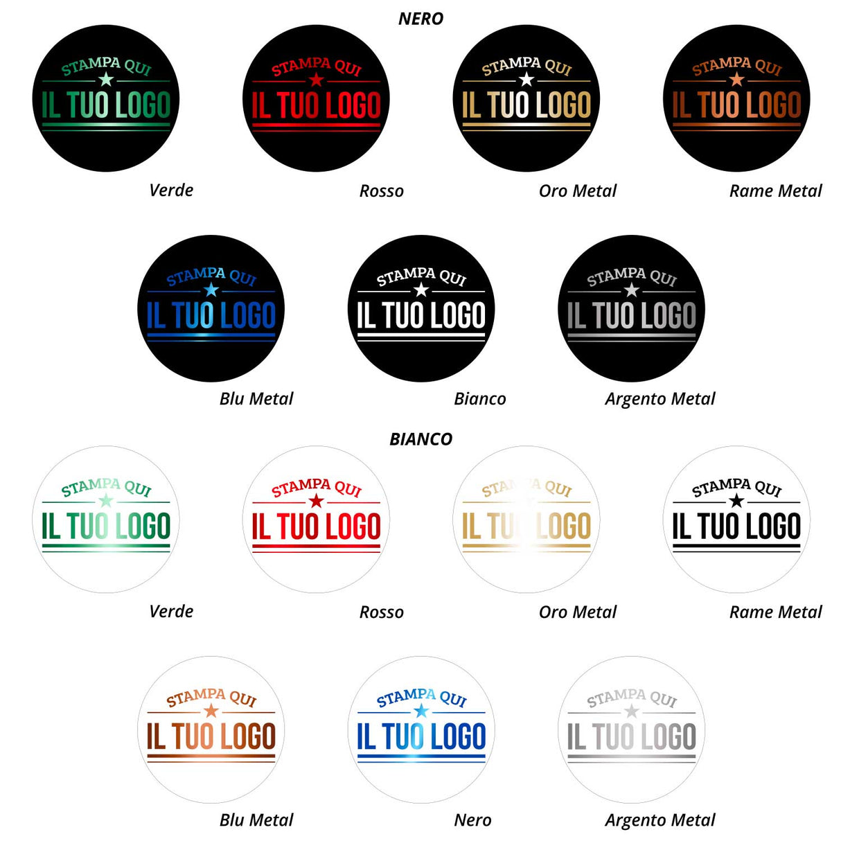 Etichette Tonde Personalizzate