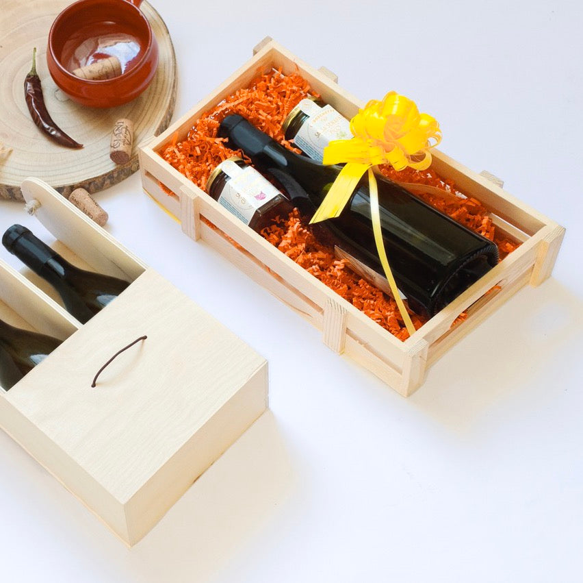 Cassetta Cesto Regalo Legno Naturale