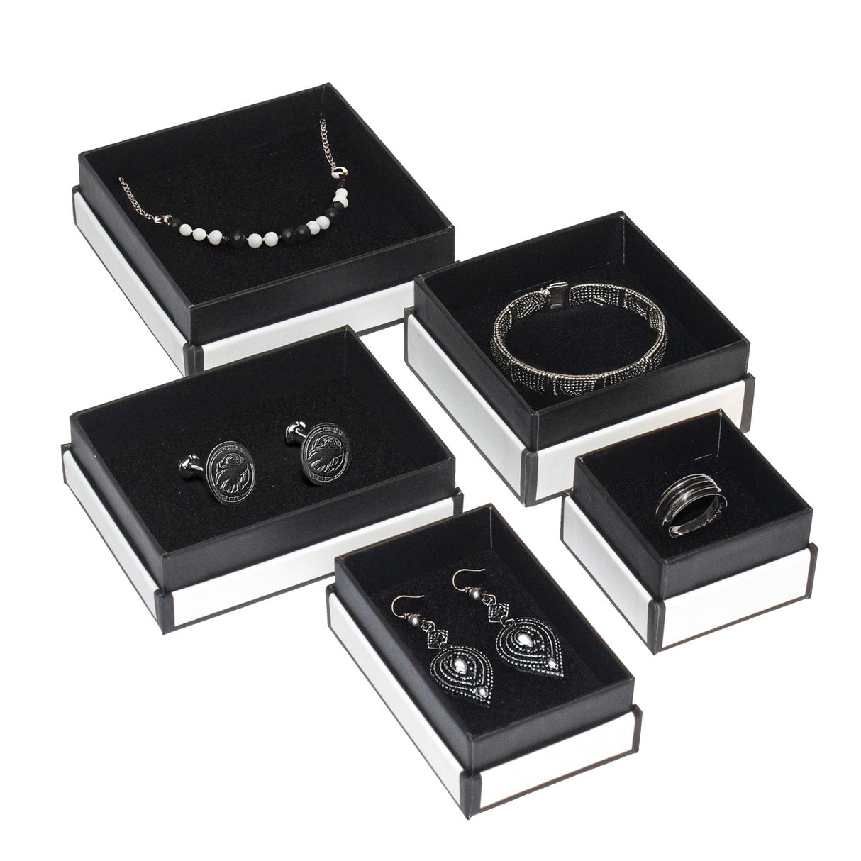 Astuccio Gioielli Cartoncino Black & White