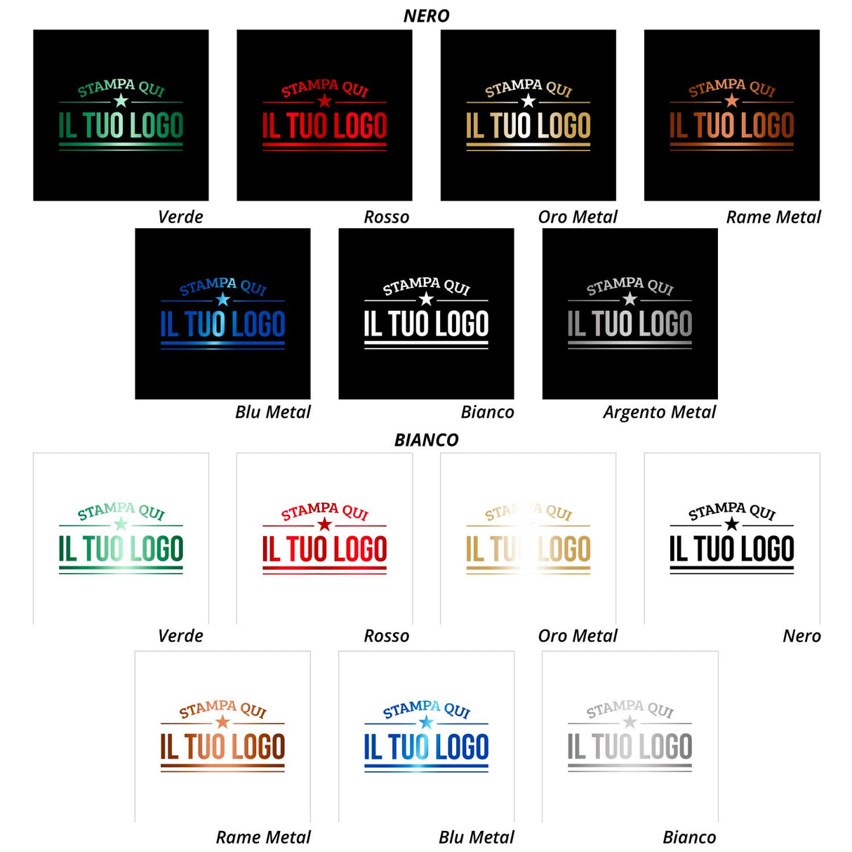 Etichette Quadrate Personalizzate