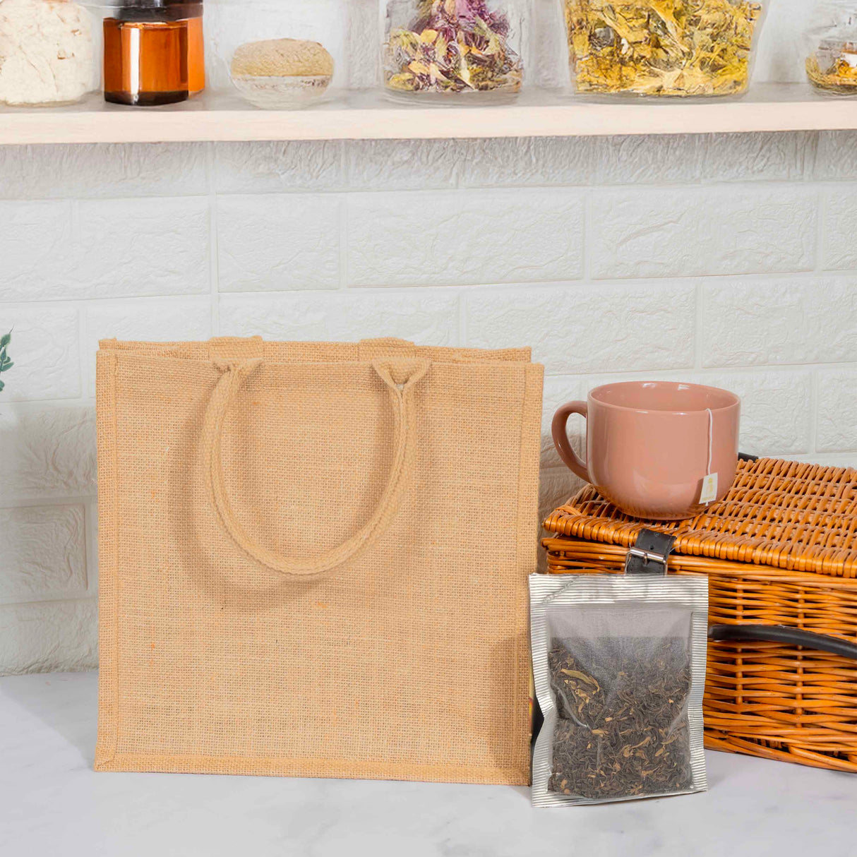 Shopper Juta Manico in cotone Naturale