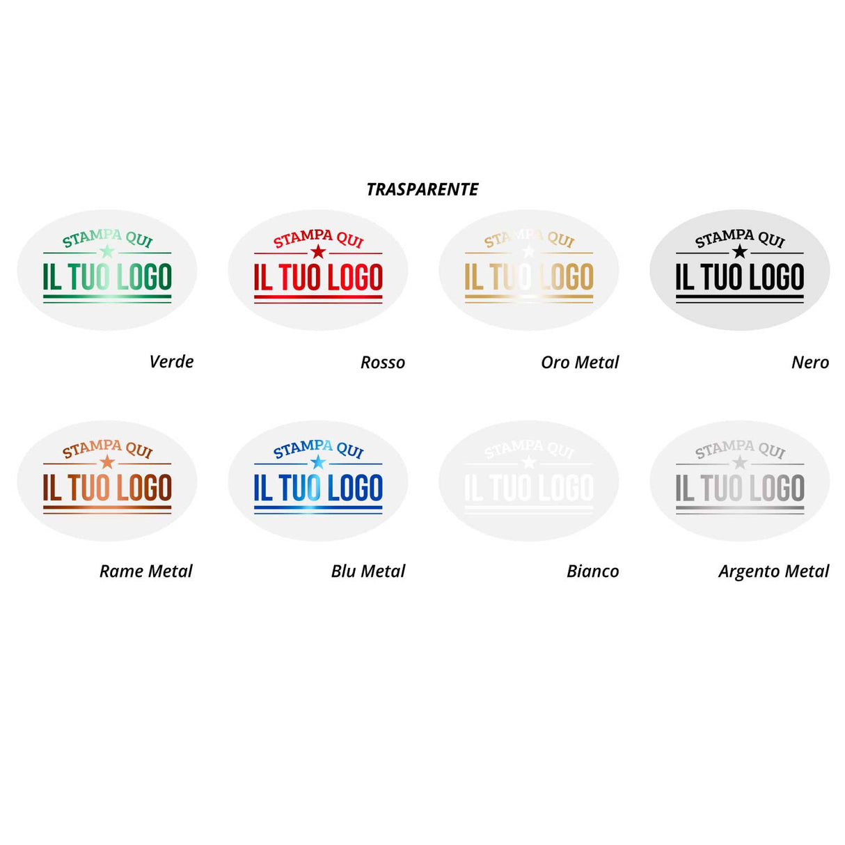 Etichette Ovali Personalizzate