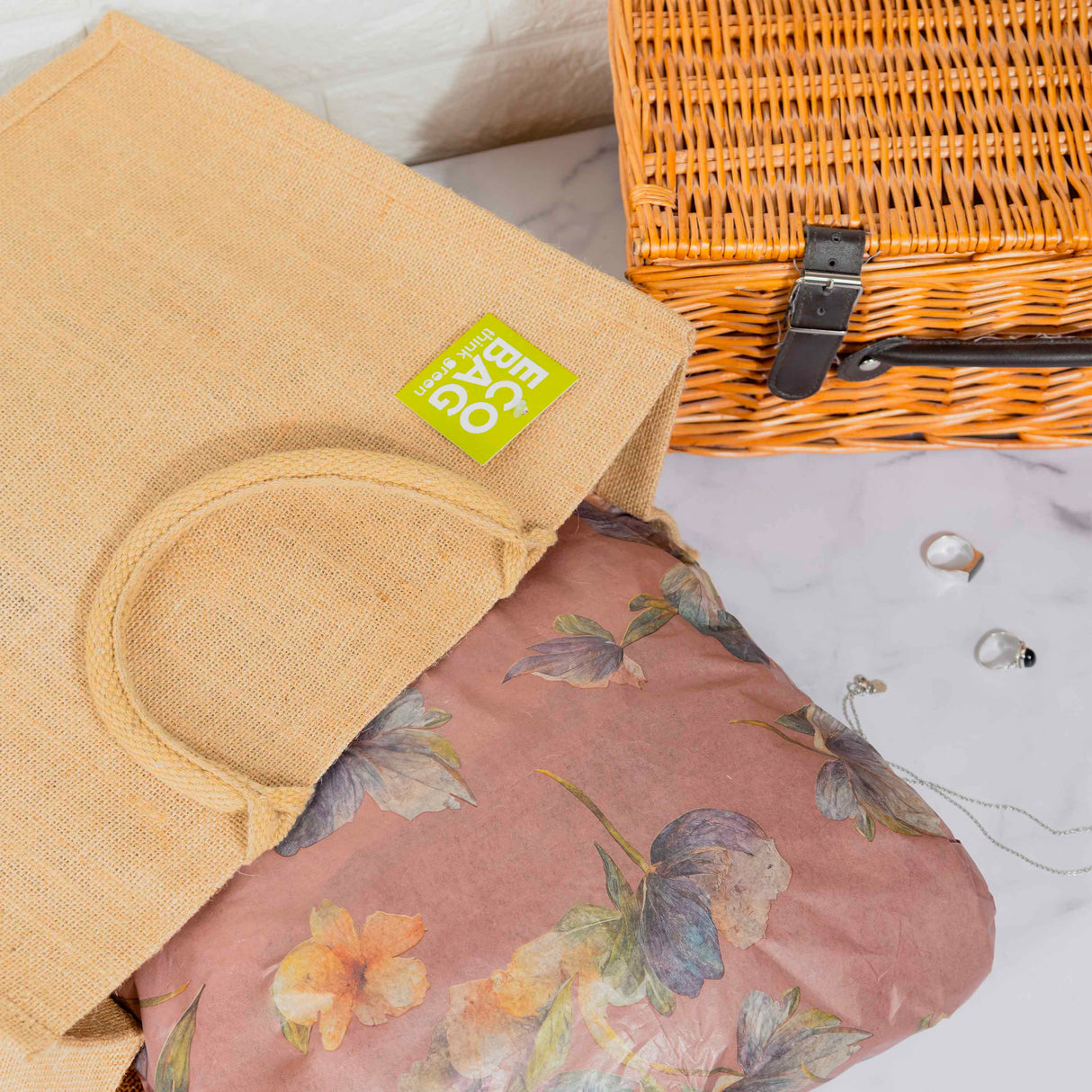 Shopper Juta Manico in cotone Naturale
