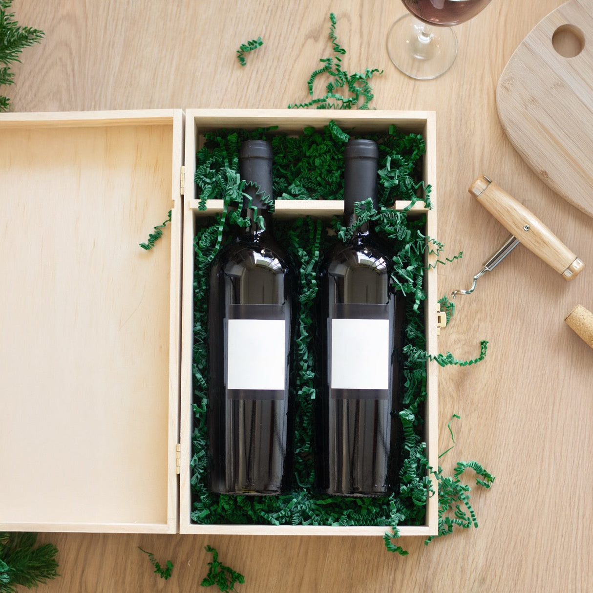 Cofanetto per Bottiglie in Legno di Pino