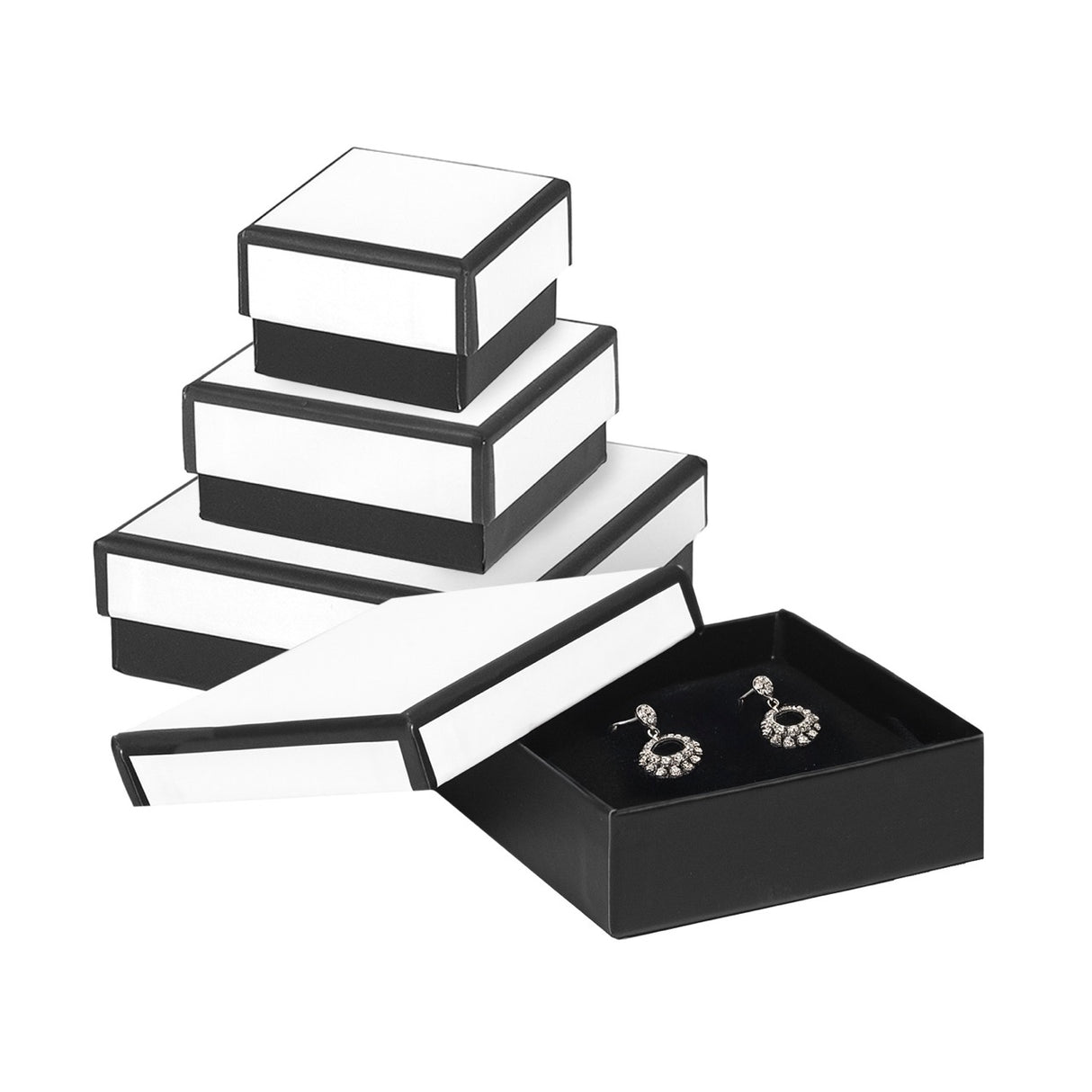 Astuccio Gioielli Cartoncino Black & White