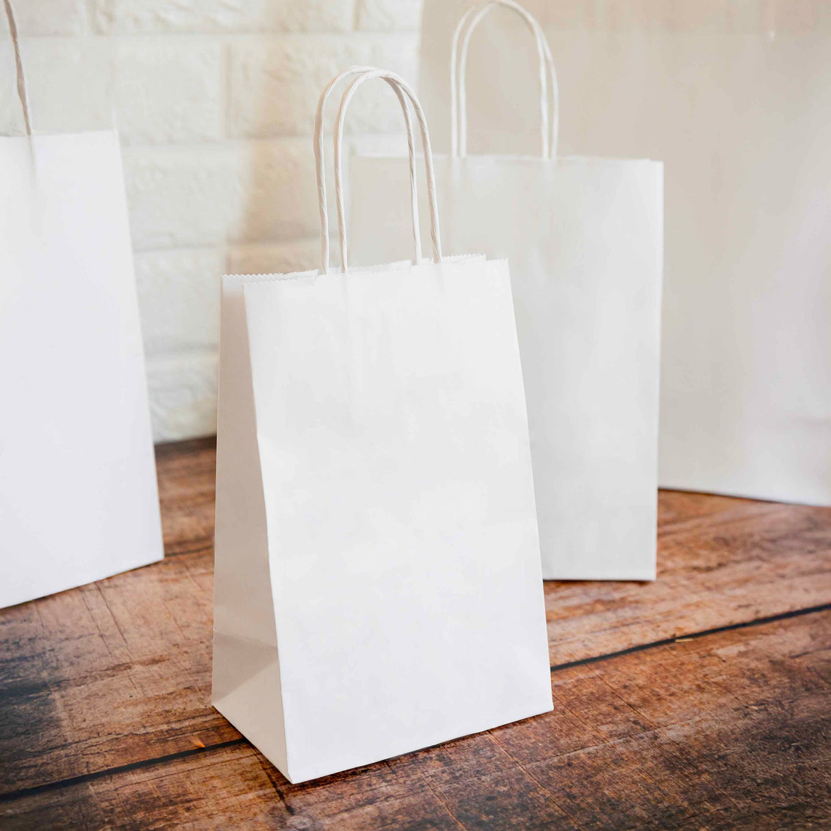 Shopper Carta White Manico in Cordino