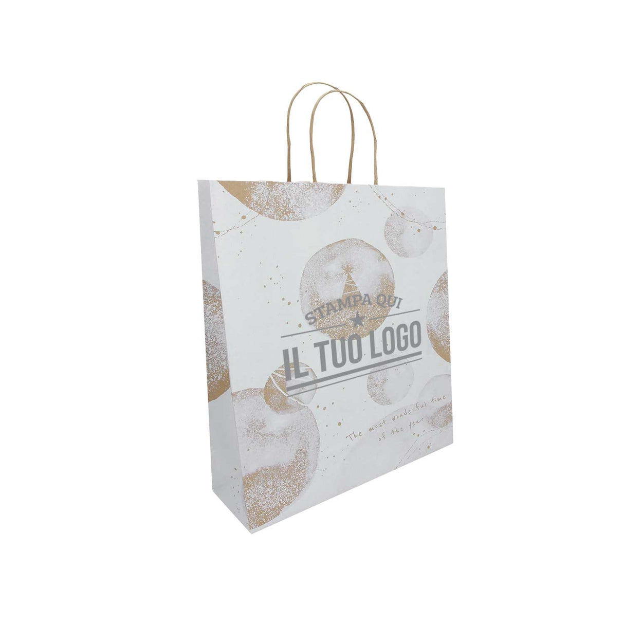Shopper White Snow Personalizzate Stampa Serigrafica