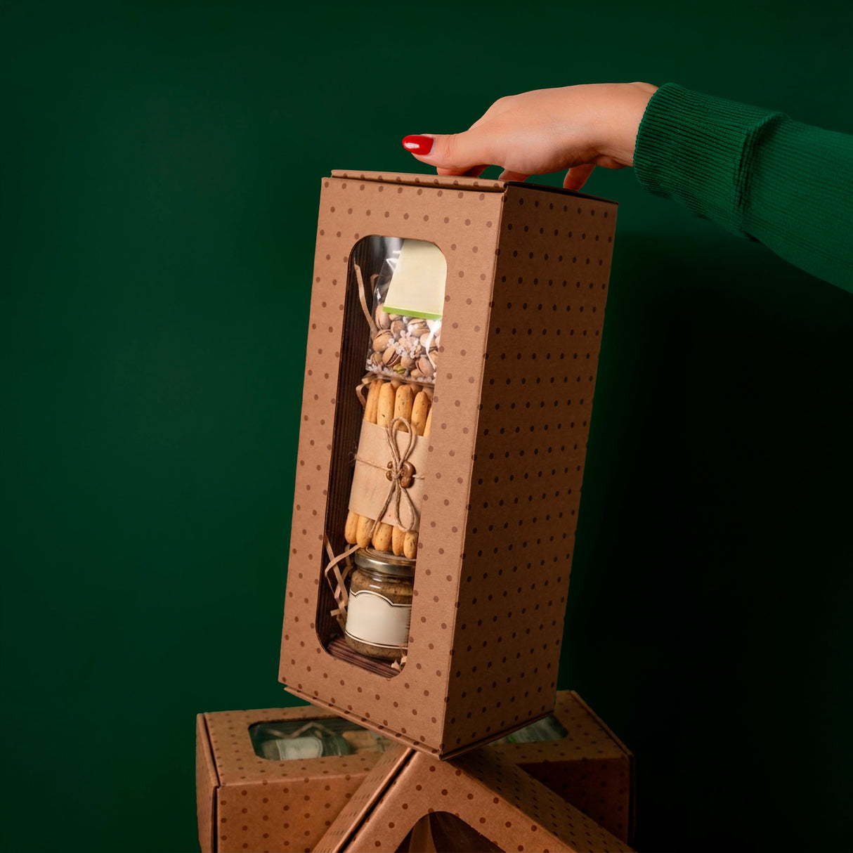 Boîtes Cadeaux avec Fenêtre et Pois