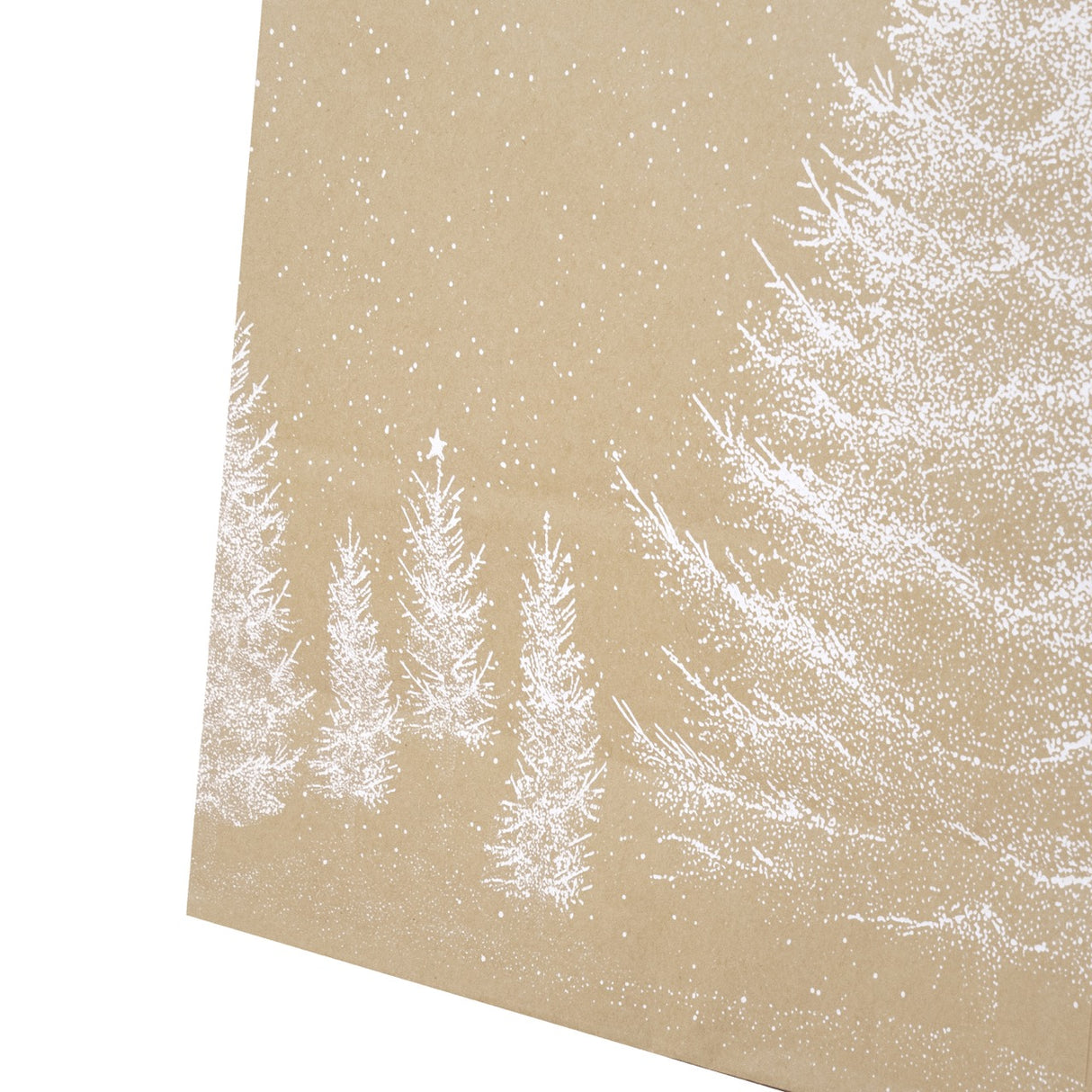 Shopper Carta Kraft Bianco Natale