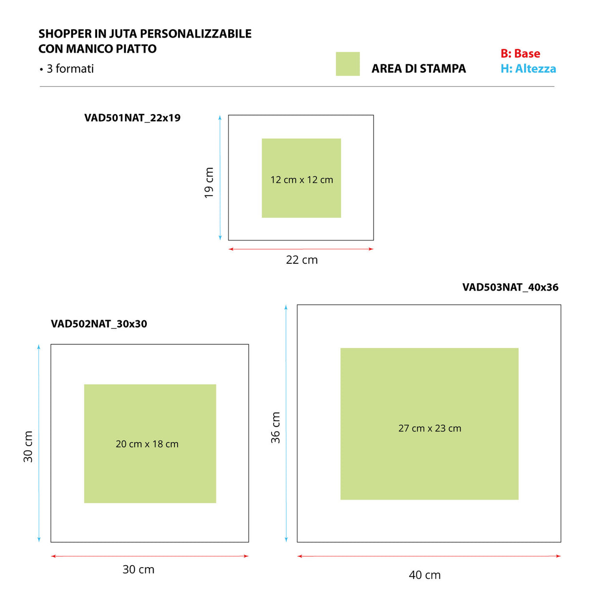 Shopper in Juta Personalizzabile con Manico Piatto
