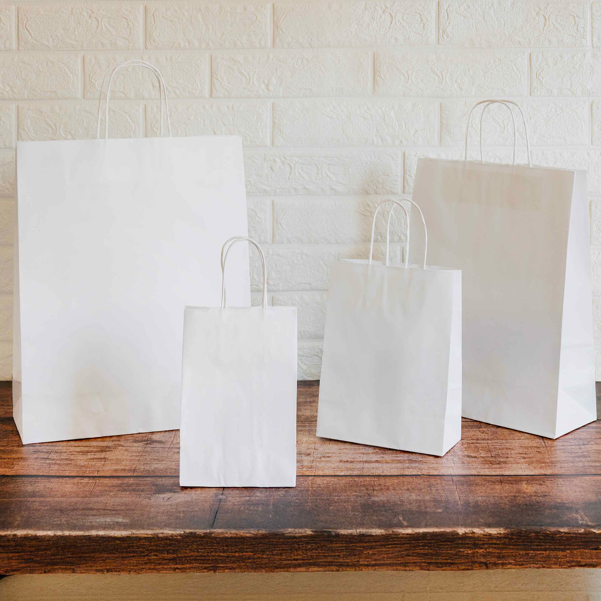 Shopper Carta White Manico in Cordino