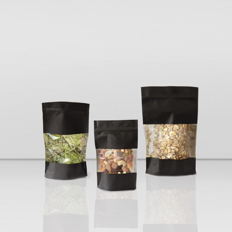 Sacchetti Doypack con Finestra e Zip, per Alimenti