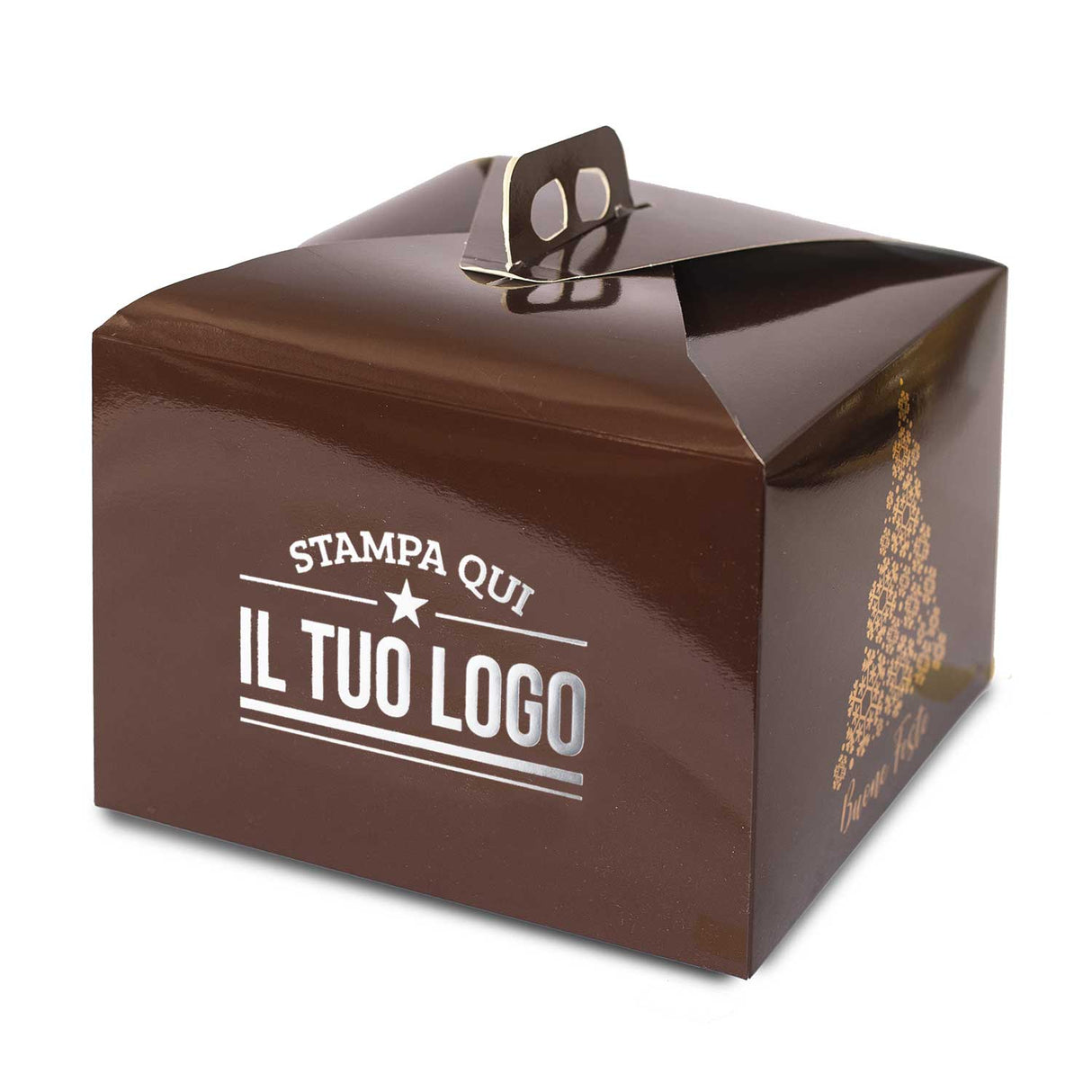 Portapanettone Basso Personalizzato Linea Albero 1 Kg