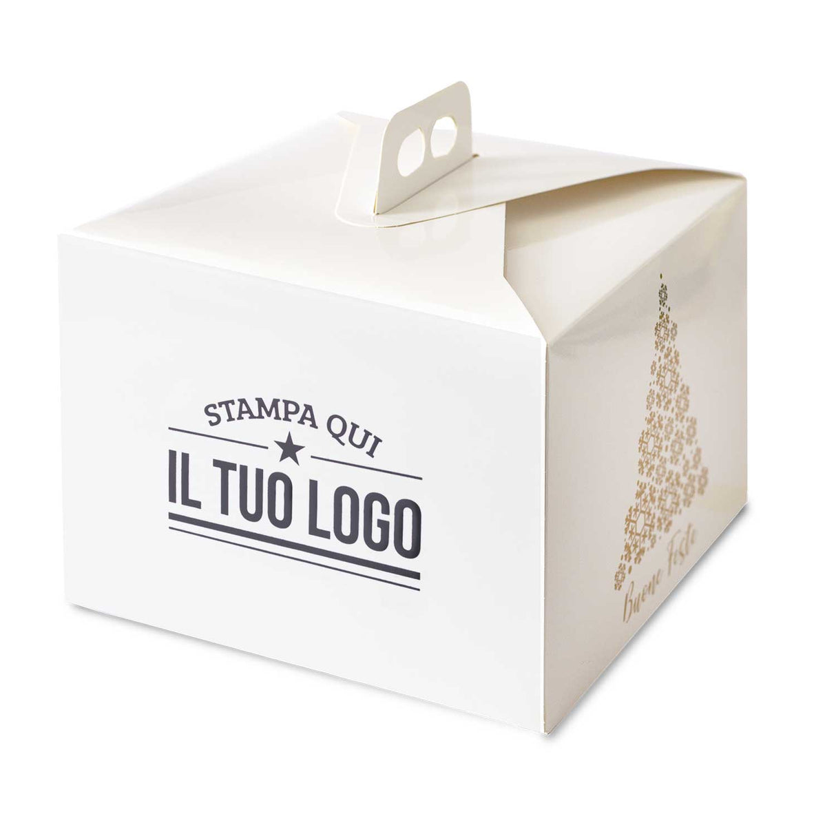 Portapanettone Basso Personalizzato Linea Albero 1 Kg