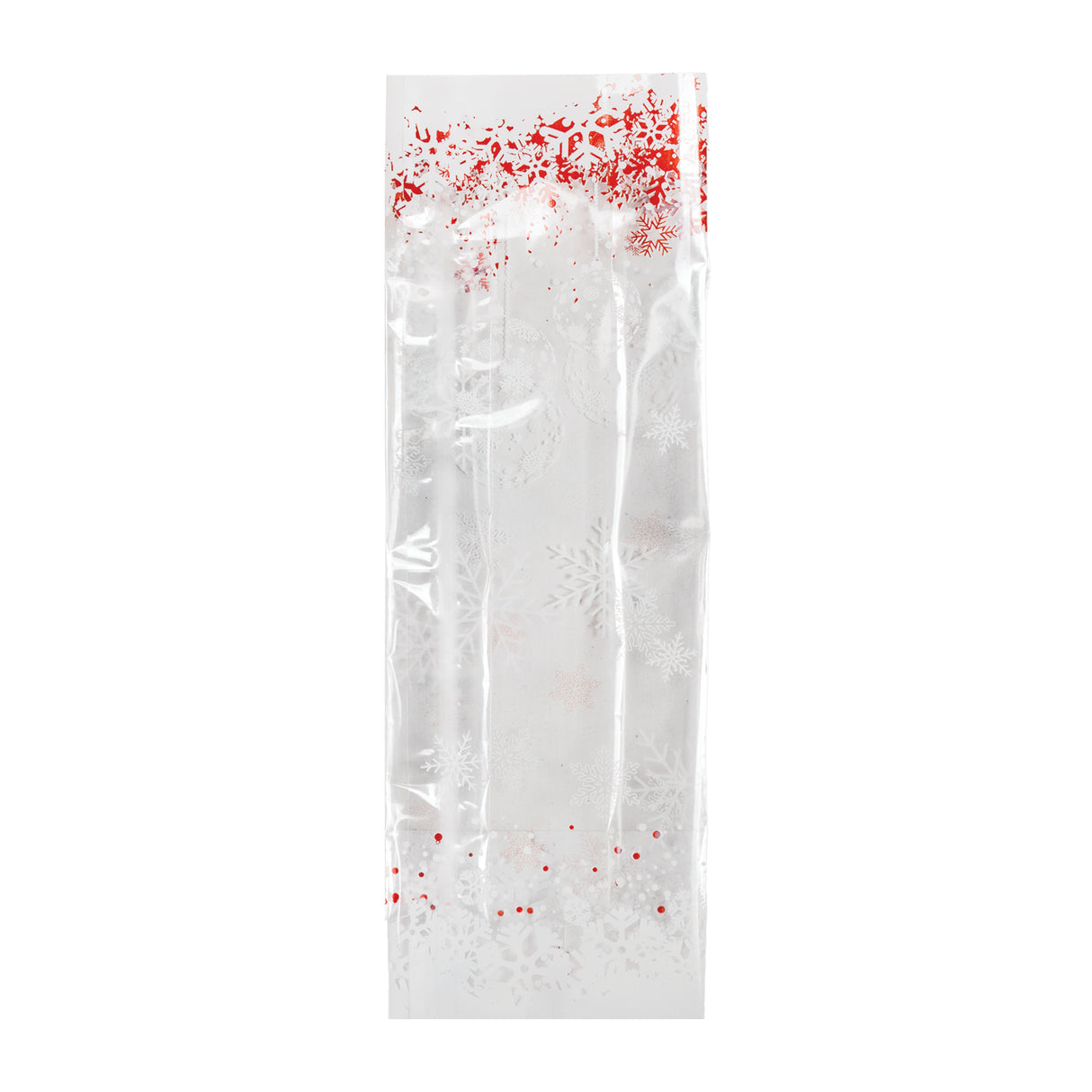 Sachet OPP Fond Carré Cristaux de Neige