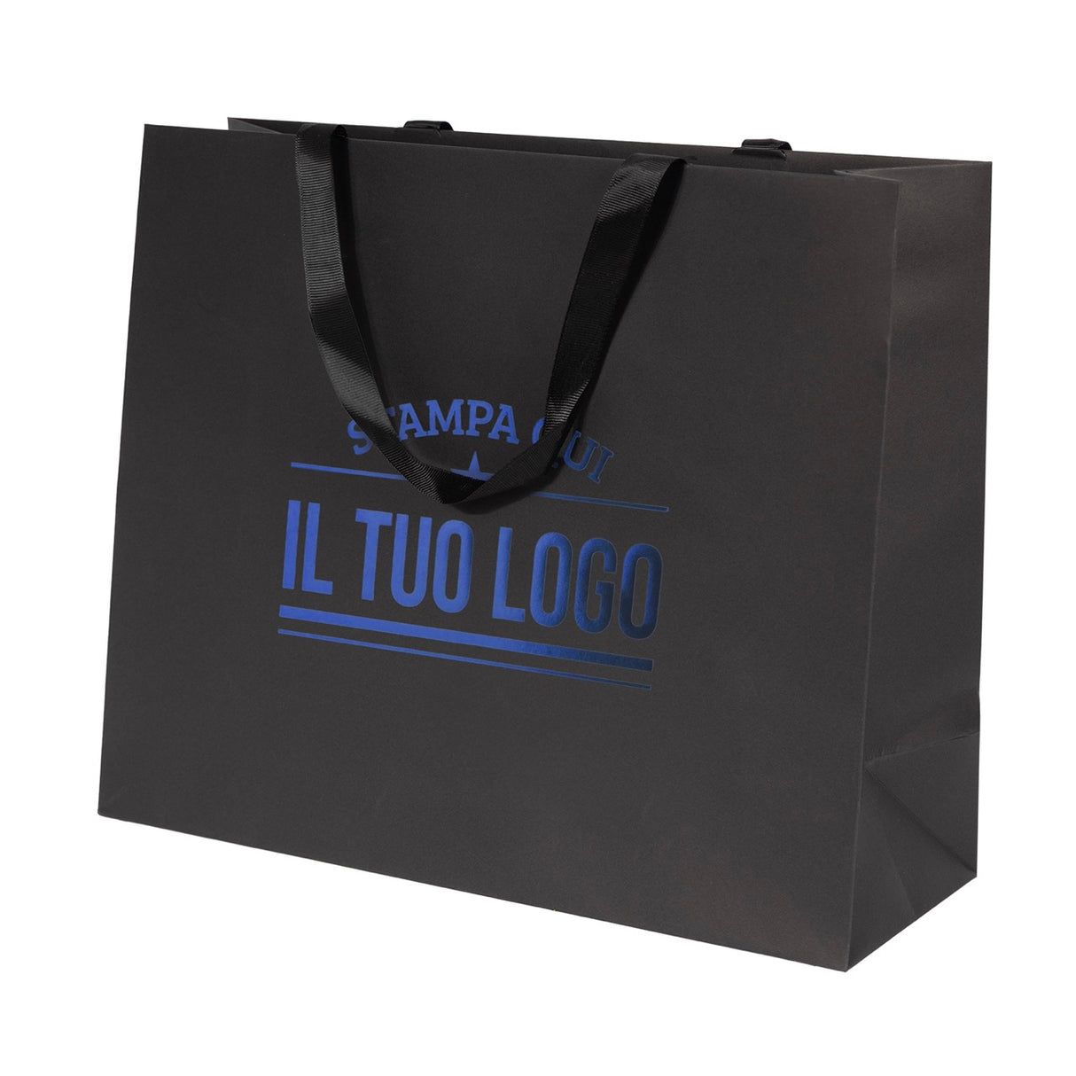 Shopper Carta Elegance manico Gros Grain Personalizzabile a Caldo
