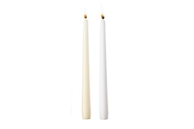 KunSwenn Candele Coniche Senza Fiamma Con Timer Remoto - 2 Pezzi Con Portacandele Scheletro Per Halloween