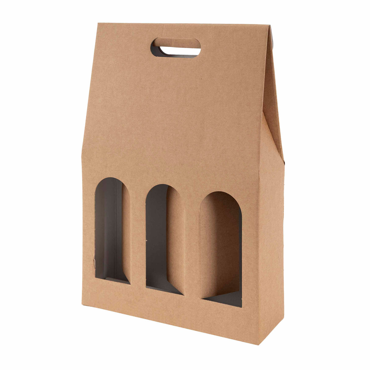 Boîte bouteilles kraft havane