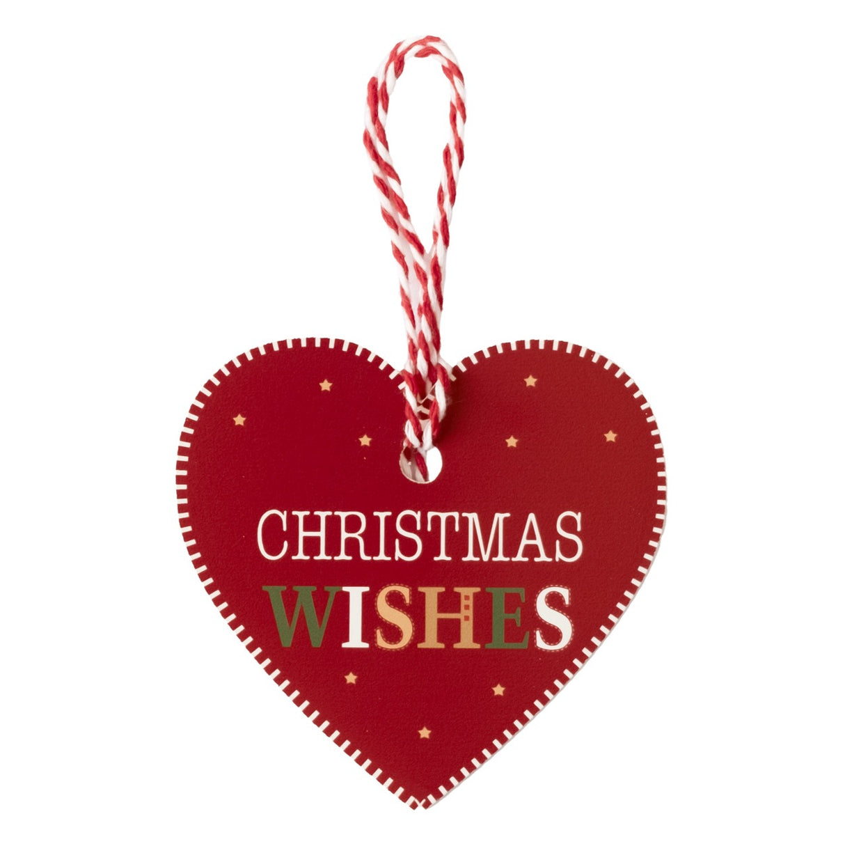 Tag Cuore Rosso Christmas Wishes