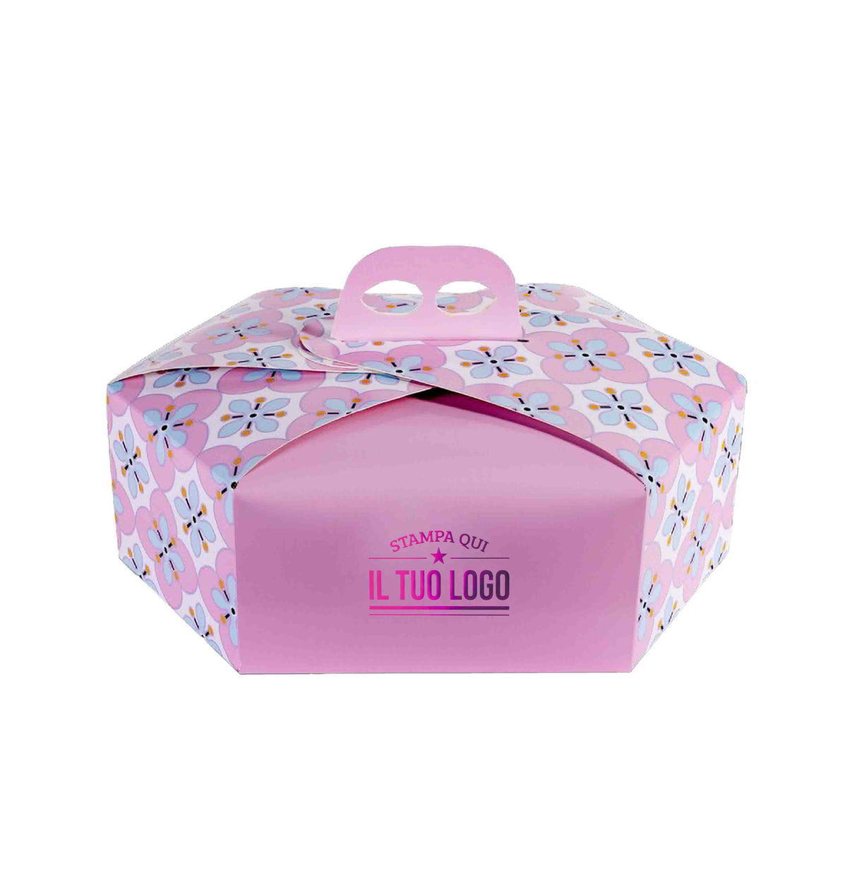 Scatola colomba esagonale Fiori personalizzabile