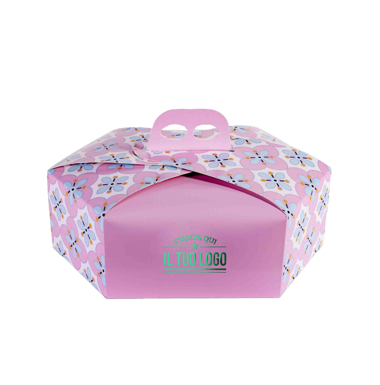 Scatola colomba esagonale Fiori personalizzabile