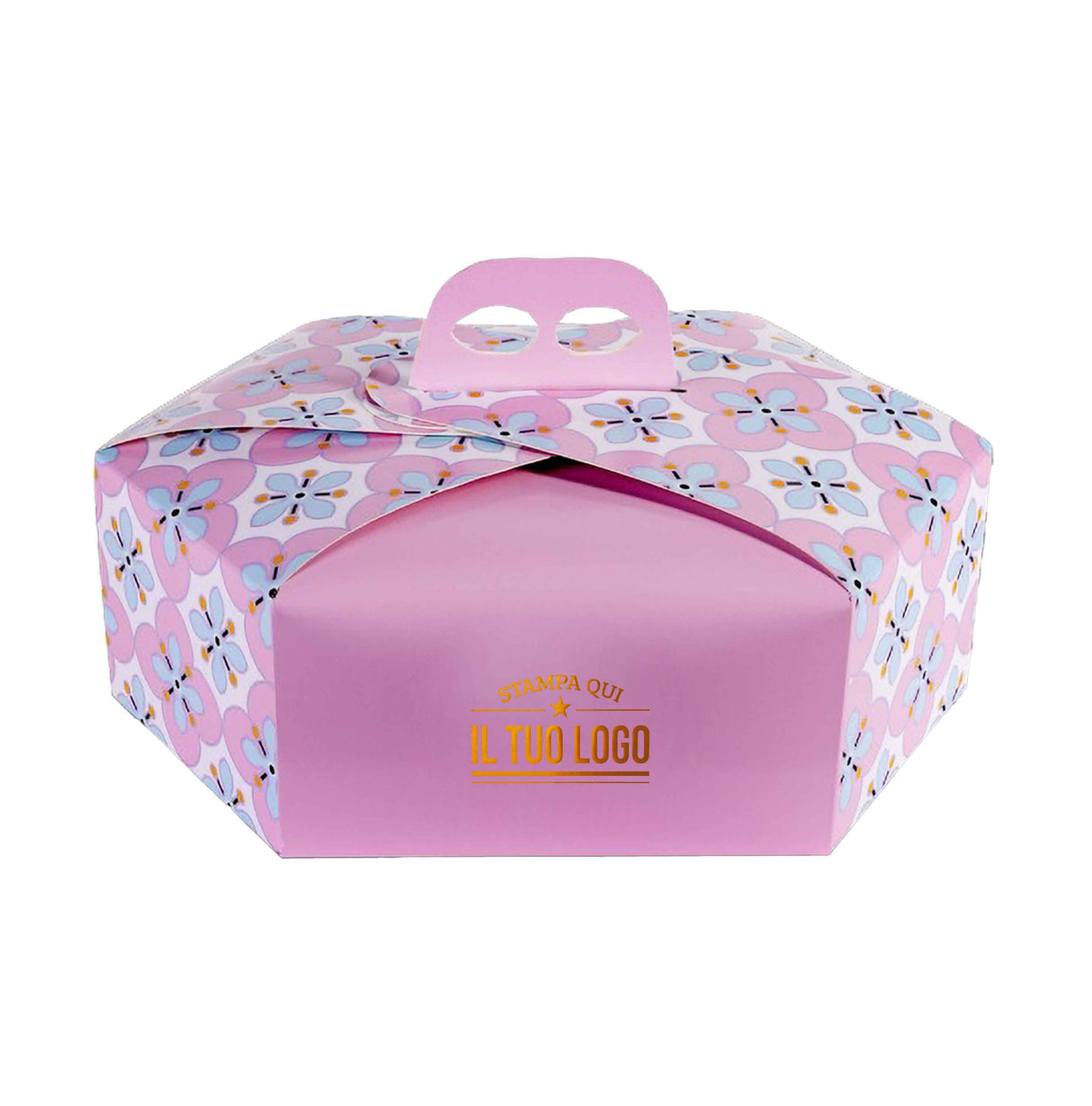 Scatola colomba esagonale Fiori personalizzabile